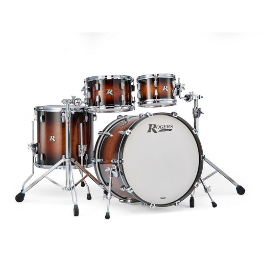 Rogers R Series 4pc Drum Set 22/10/12/16 Walnut Burst - Drum Center Of Portsmouth