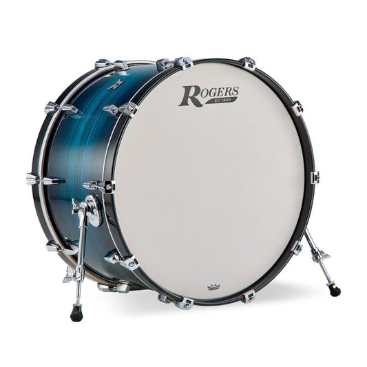 Rogers R Series Bass Drum 24x14 Brushed Blue Burst - Drum Center Of Portsmouth