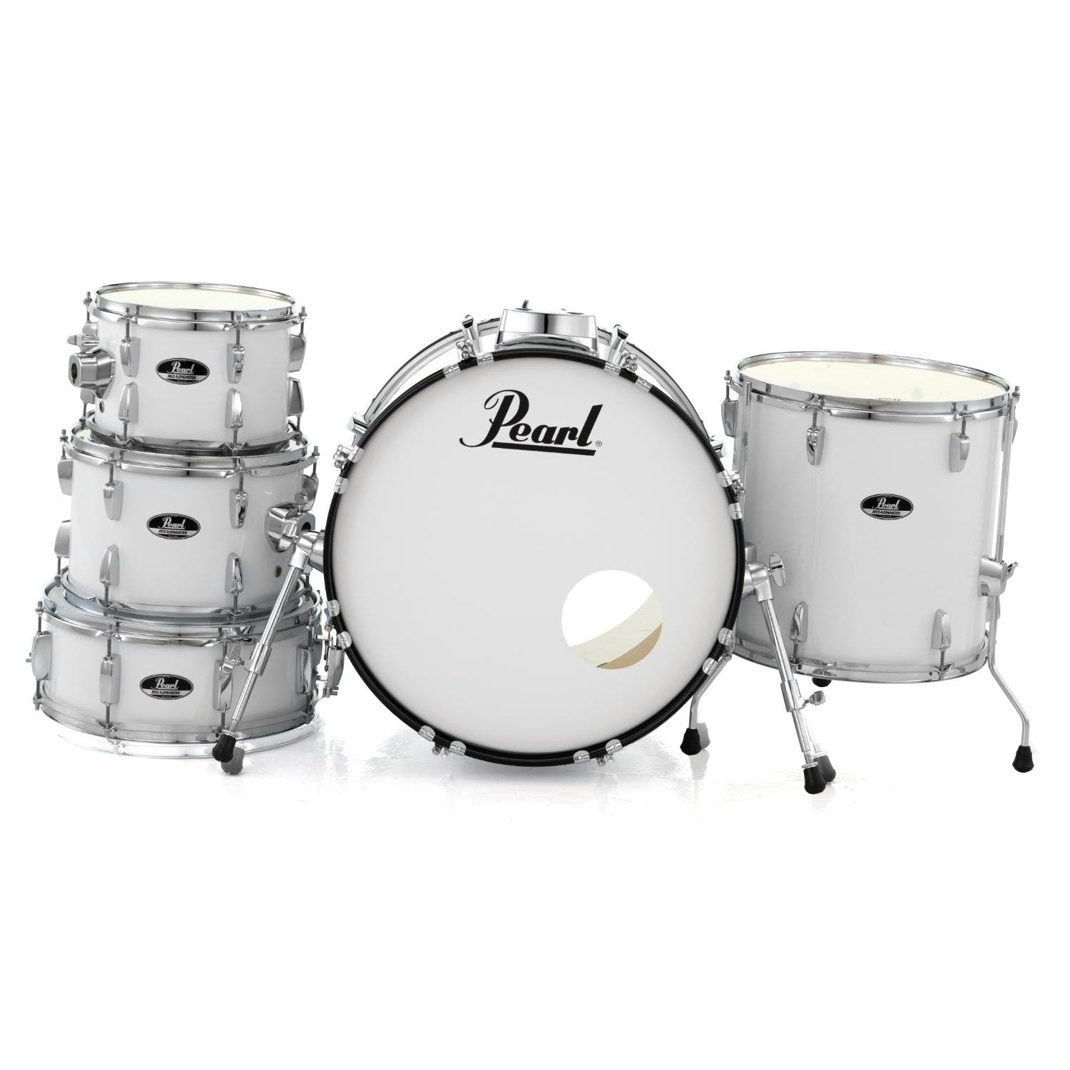 Pearl Roadshow 5pc Drum Set w/Hardware & Cymbals Pure White - Drum Center Of Portsmouth