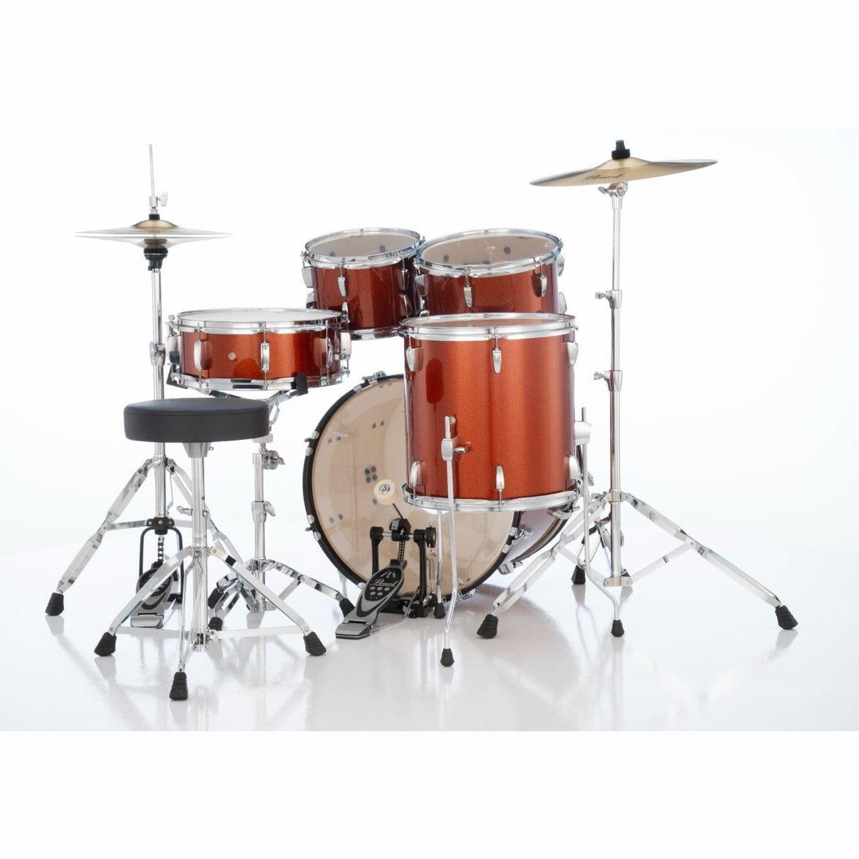 Pearl Roadshow 5pc Drum Set w/Hardware & Cymbals Burnt Orange Sparkle - Drum Center Of Portsmouth