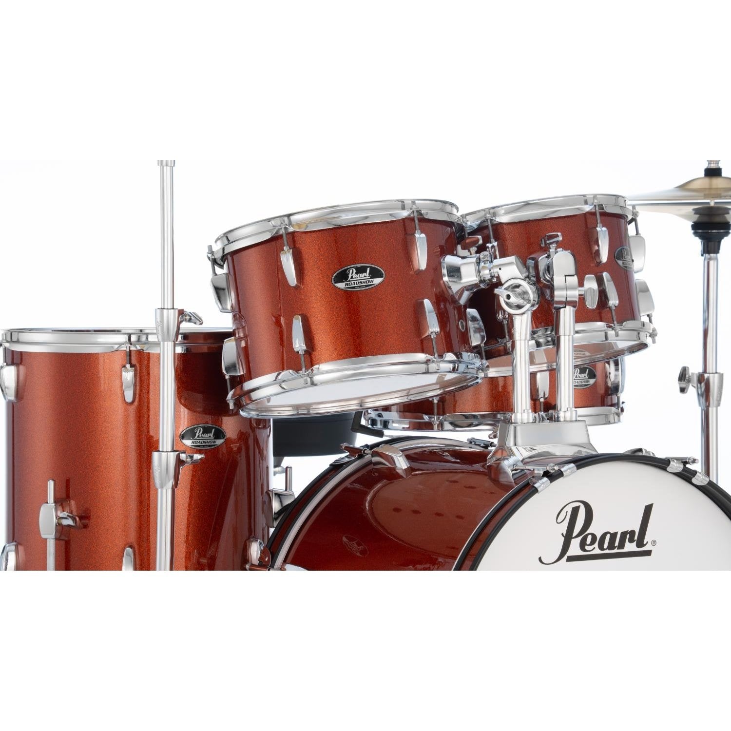Pearl Roadshow 5pc Drum Set w/Hardware & Cymbals Burnt Orange Sparkle - Drum Center Of Portsmouth