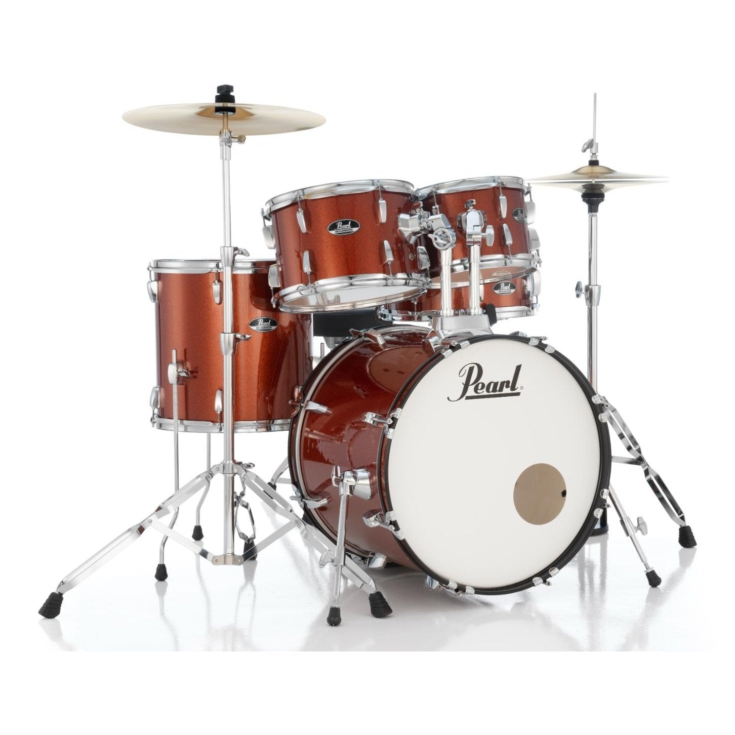Pearl Roadshow 5pc Drum Set w/Hardware & Cymbals Burnt Orange Sparkle - Drum Center Of Portsmouth