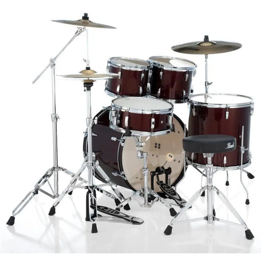 Pearl Roadshow 5pc Drum Set w/BRD1 Cymbals & FREE Cymbal Stand Red Wine - Drum Center Of Portsmouth