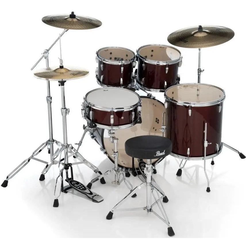 Pearl Roadshow 5pc Drum Set w/BRD1 Cymbals & FREE Cymbal Stand Red Wine - Drum Center Of Portsmouth