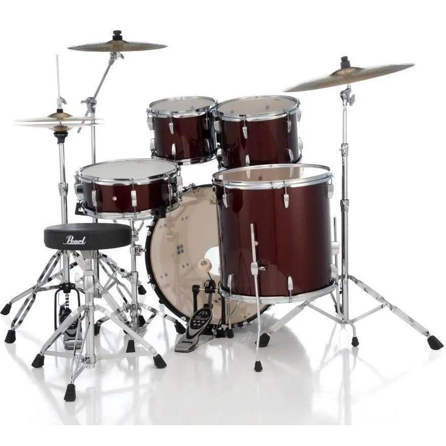 Pearl Roadshow 5pc Drum Set w/BRD1 Cymbals & FREE Cymbal Stand Red Wine - Drum Center Of Portsmouth