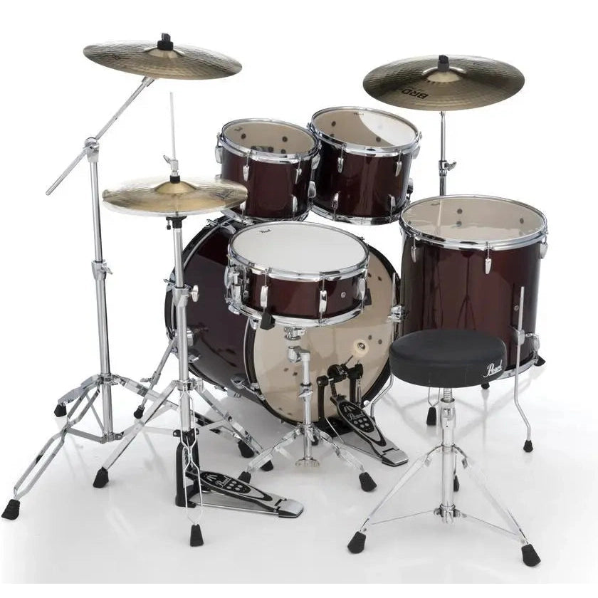 Pearl Roadshow 5pc Drum Set w/BRD1 Cymbals & FREE Cymbal Stand Red Wine - Drum Center Of Portsmouth