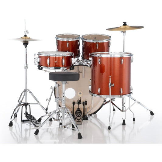 Pearl Roadshow 5pc Fusion Drum Set w/Hardware & Cymbals Burnt Orange Sparkle - Drum Center Of Portsmouth