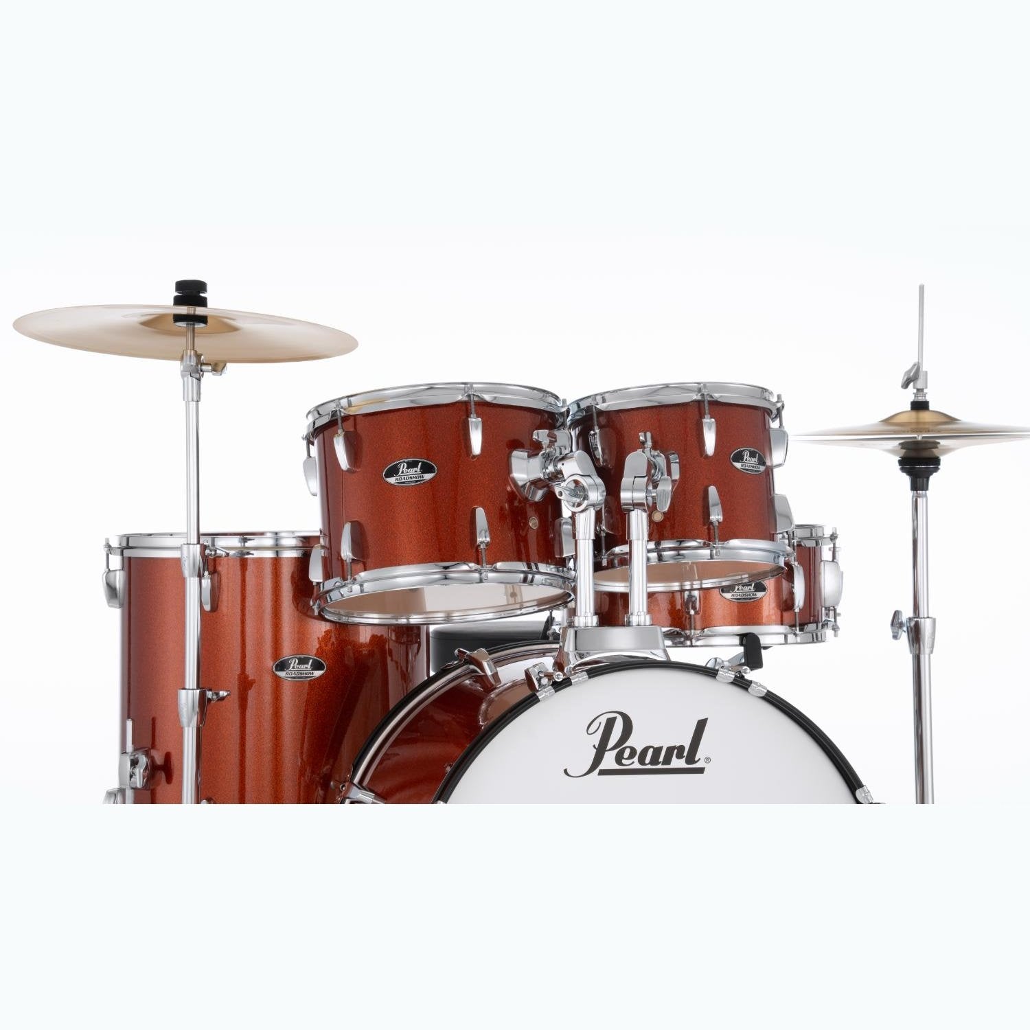 Pearl Roadshow 5pc Fusion Drum Set w/Hardware & Cymbals Burnt Orange Sparkle - Drum Center Of Portsmouth