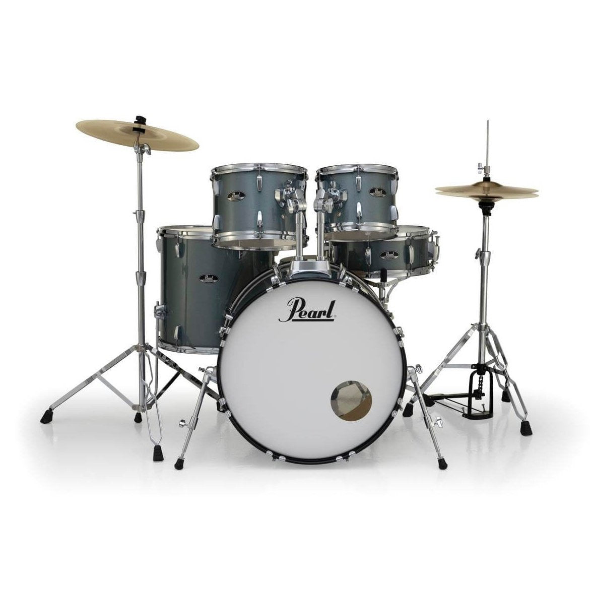 Pearl Roadshow Complete 5pc Drum Set Charcoal Metallic - Drum Center Of Portsmouth
