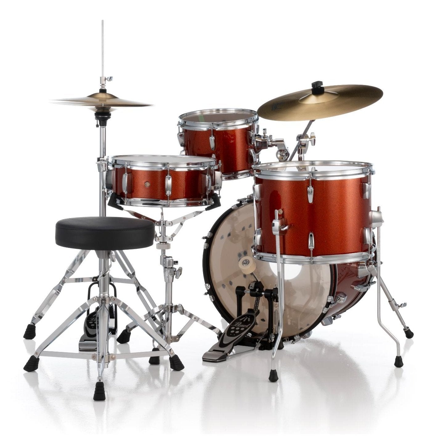 Pearl Roadshow 4pc Drum Set w/Hardware & Cymbals Burnt Orange Sparkle - Drum Center Of Portsmouth