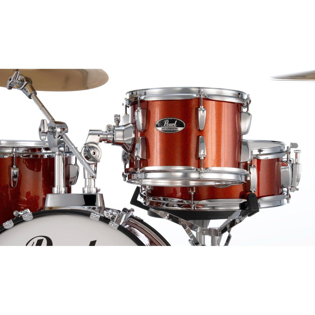 Pearl Roadshow 4pc Drum Set w/Hardware & Cymbals Burnt Orange Sparkle - Drum Center Of Portsmouth