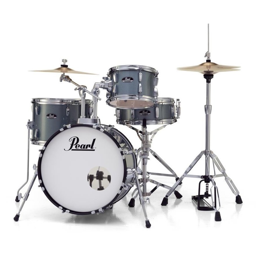 Pearl Roadshow 4pc Set w/Hardware & Cymbals Charcoal Metallic - Drum Center Of Portsmouth