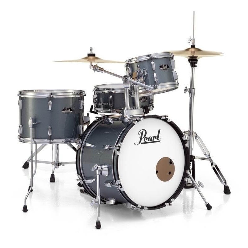 Pearl Roadshow 4pc Set w/Hardware & Cymbals Charcoal Metallic - Drum Center Of Portsmouth