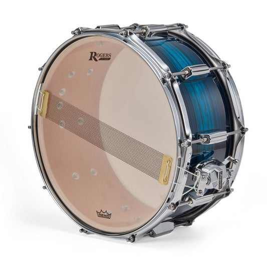 Rogers R Series Snare Drum 14x6.5 Brushed Blue Burst - Drum Center Of Portsmouth
