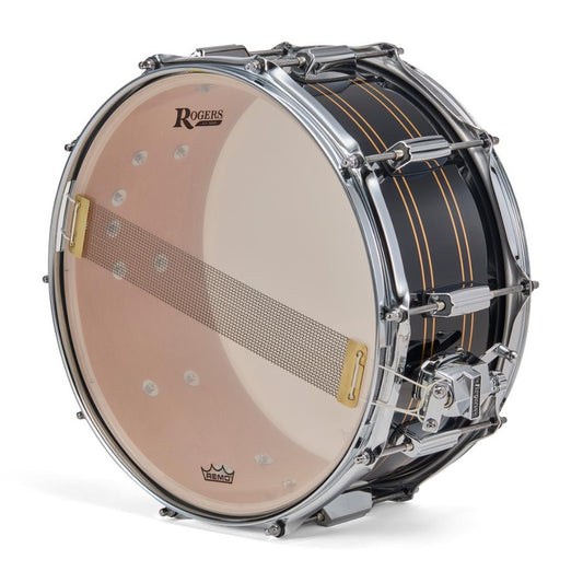 Rogers R Series Snare Drum 14x6.5 Piano Black Copper - Drum Center Of Portsmouth