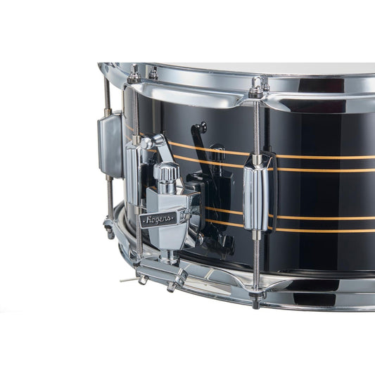 Rogers R Series Snare Drum 14x6.5 Piano Black Copper - Drum Center Of Portsmouth
