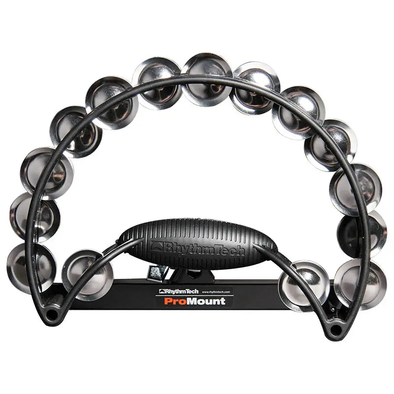 Rhythm Tech Pro Tambourine, Black w/Nickel Steel Jingles - Drum Center of Portsmouth