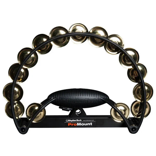 Rhythm Tech Pro Tambourine, Black w/Black Brass Jingles - Drum Center of Portsmouth