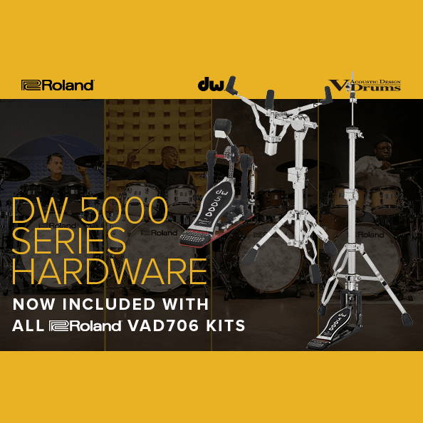 Roland VAD706 V-Drums Acoustic Design Electronic Drum Set w/FREE DW Hardware Pack! - Drum Center Of Portsmouth