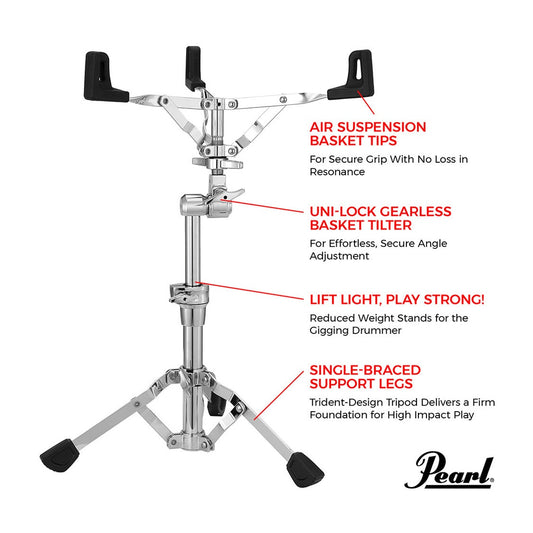 Pearl S930S 930 Series Single-Braced Snare Stand - Drum Center Of Portsmouth