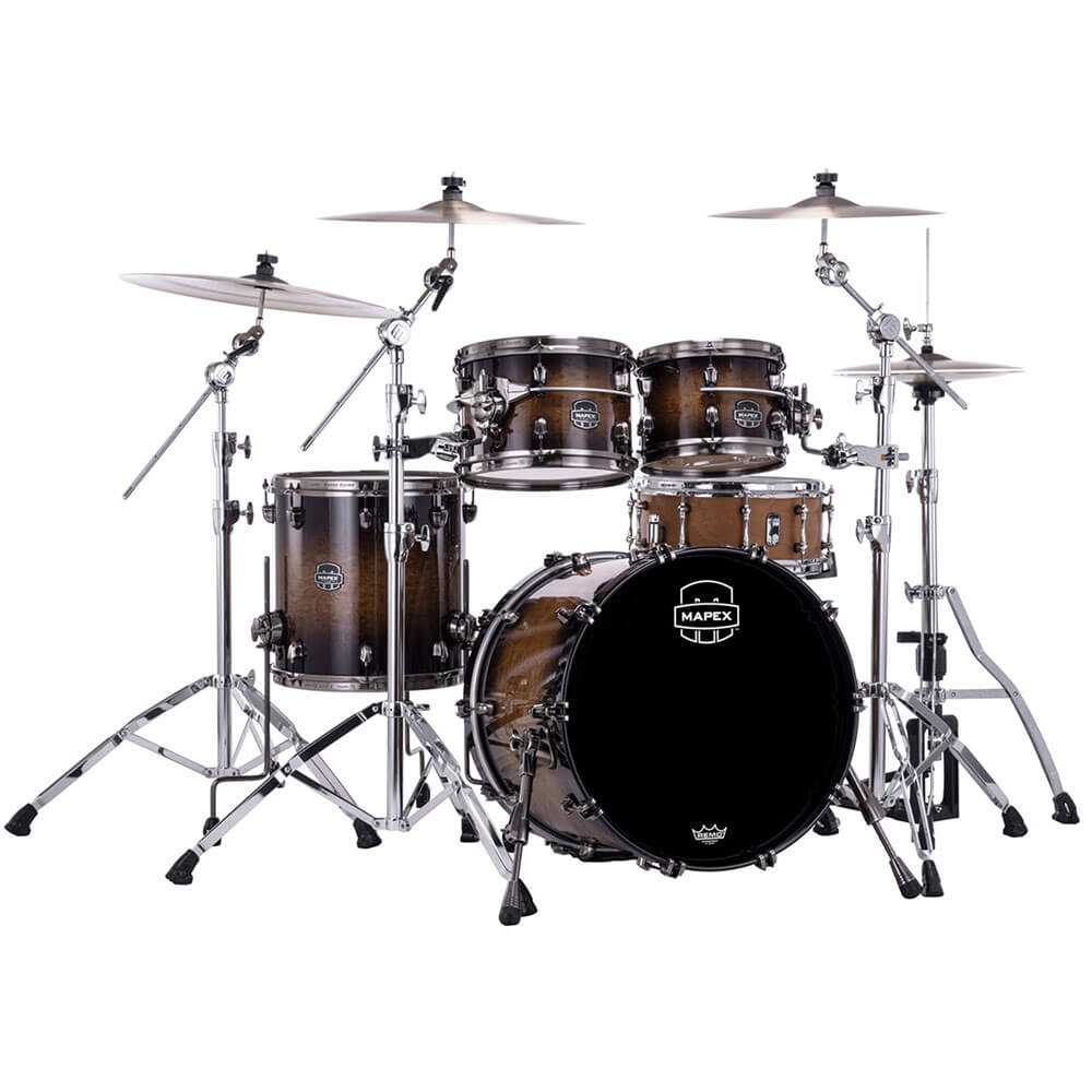 Mapex Saturn Evolution Fusion 4pc Birch Drum Set Exotic Night Forest Burst