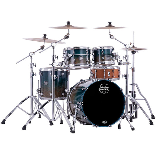 Mapex Saturn Evolution Fusion 4pc Birch Drum Set Exotic Aegean Fade