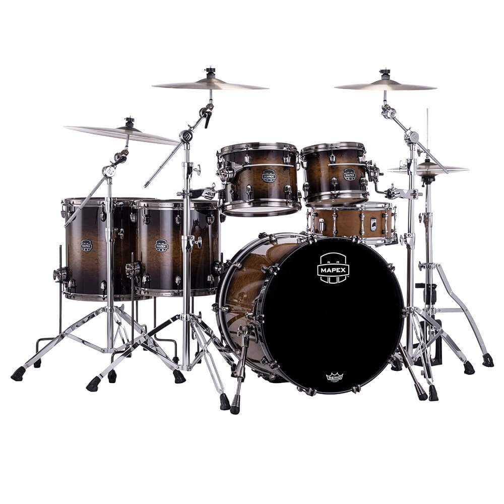 Mapex Saturn Evolution Workhorse 5pc Maple Drum Set Exotic Night Forest Burst