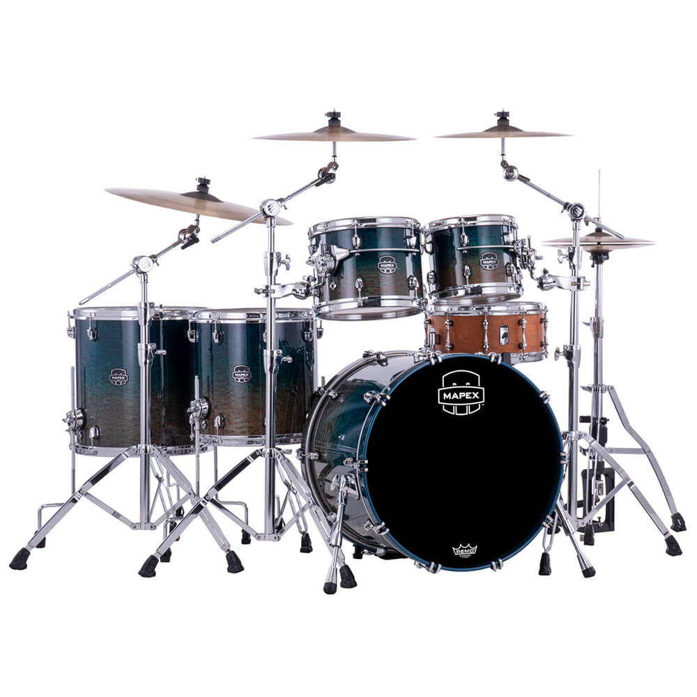 Mapex Saturn Evolution Workhorse 5pc Maple Drum Set Exotic Aegean Fade