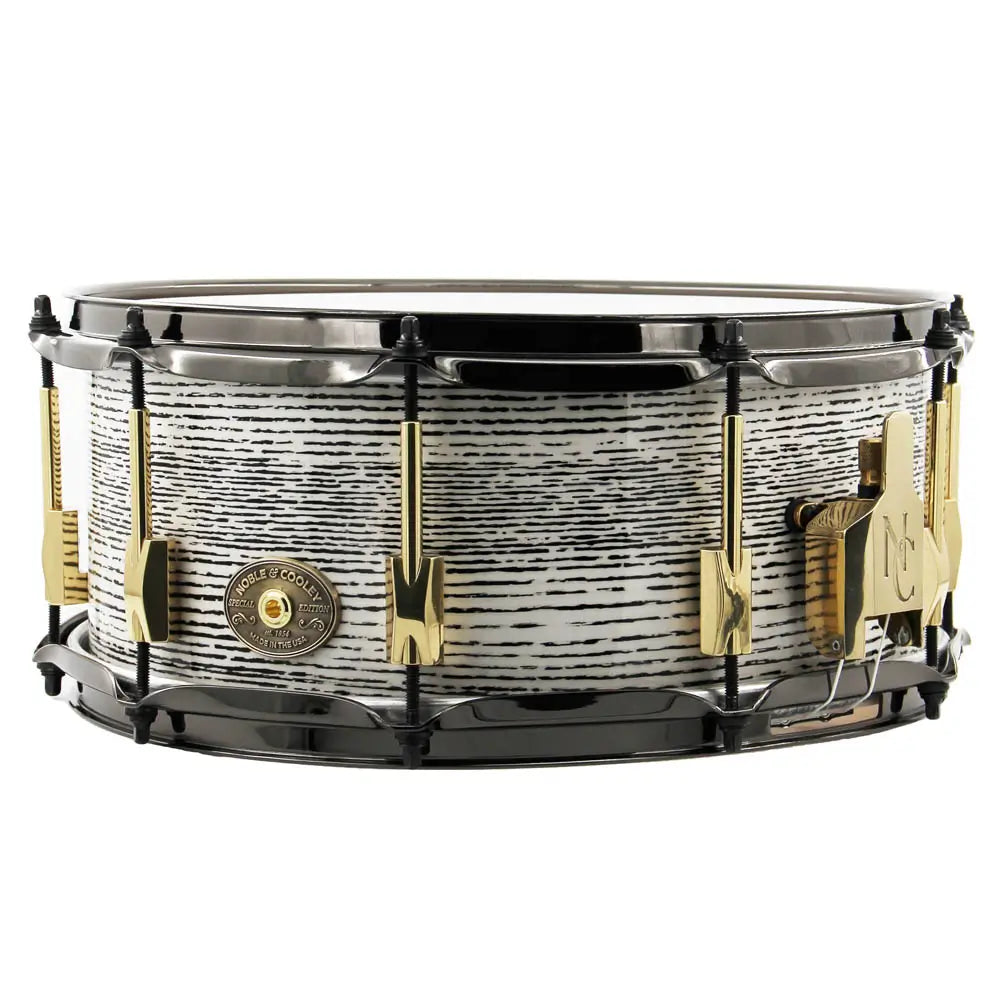 Noble & Cooley Solid Shell Classic Ash Snare Drum 14x6 Royal White Tiger - Drum Center Of Portsmouth