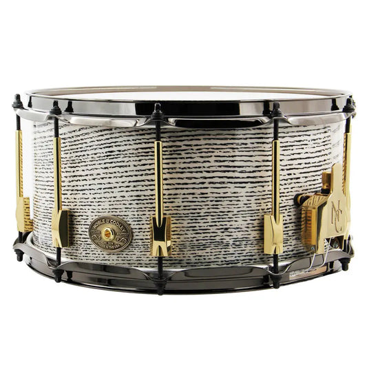 Noble & Cooley Solid Shell Classic Ash Snare Drum 14x7 Royal White Tiger - Drum Center Of Portsmouth