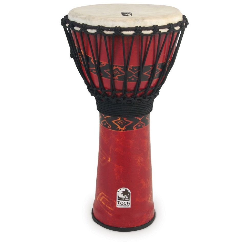 Toca Freestyle Rope Tuned 12'' Djembe Bali Red