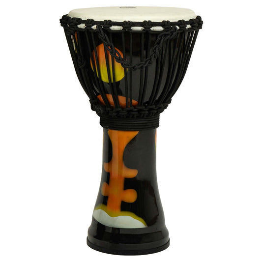 Toca Freestyle Rope-Tuned Djembe w/Goatskin Head 10" Orange Magma - Drum Center Of Portsmouth
