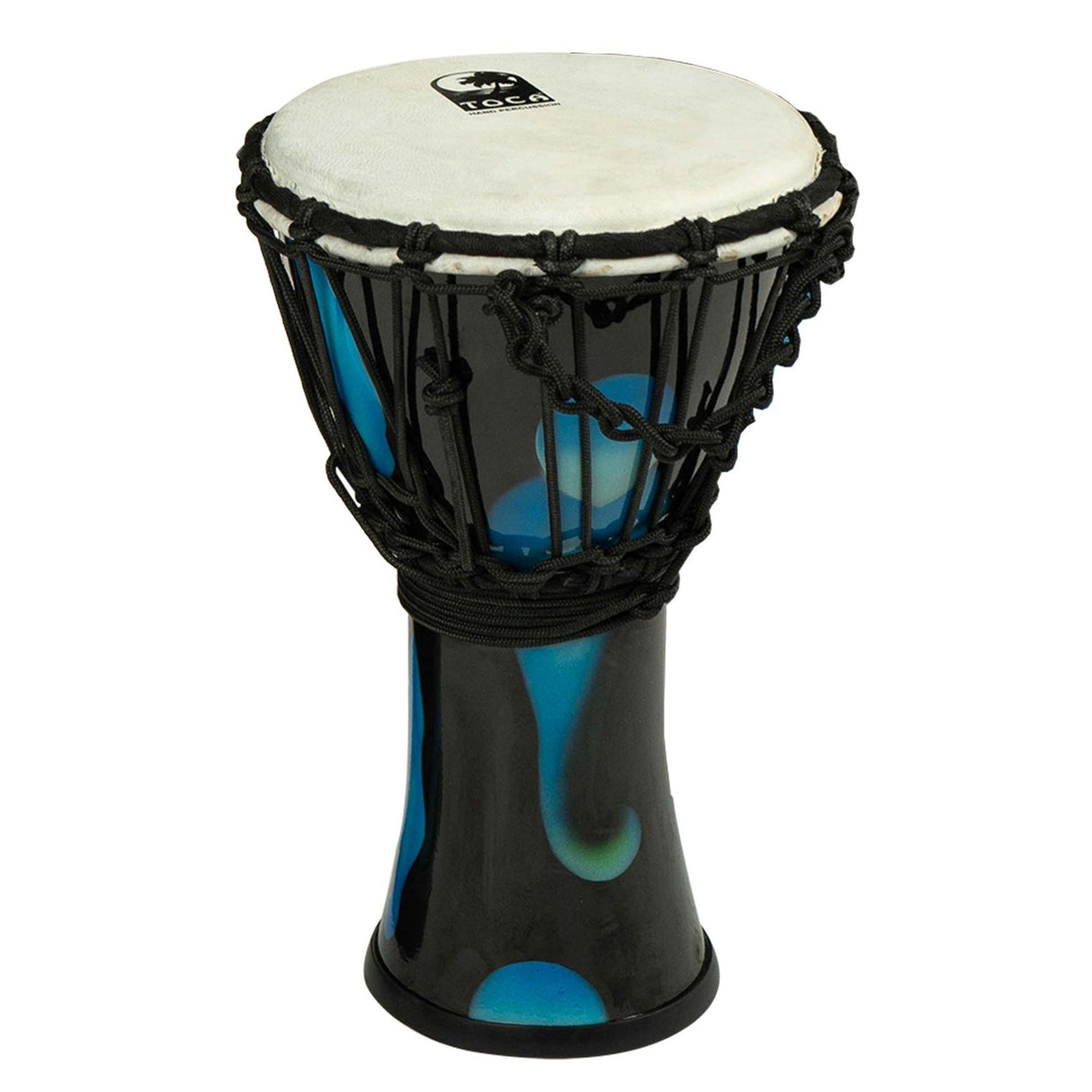 Toca Freestyle Rope-Tuned Djembe w/Goatskin Head 7" Blue Magma - Drum Center Of Portsmouth