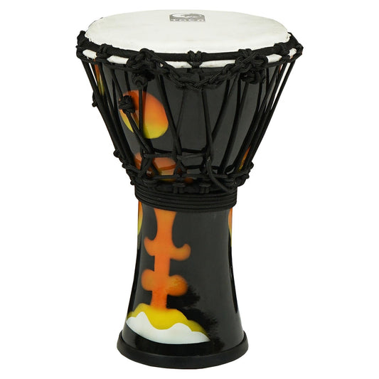 Toca Freestyle Rope-Tuned Djembe w/Goatskin Head 7" Orange Magma - Drum Center Of Portsmouth