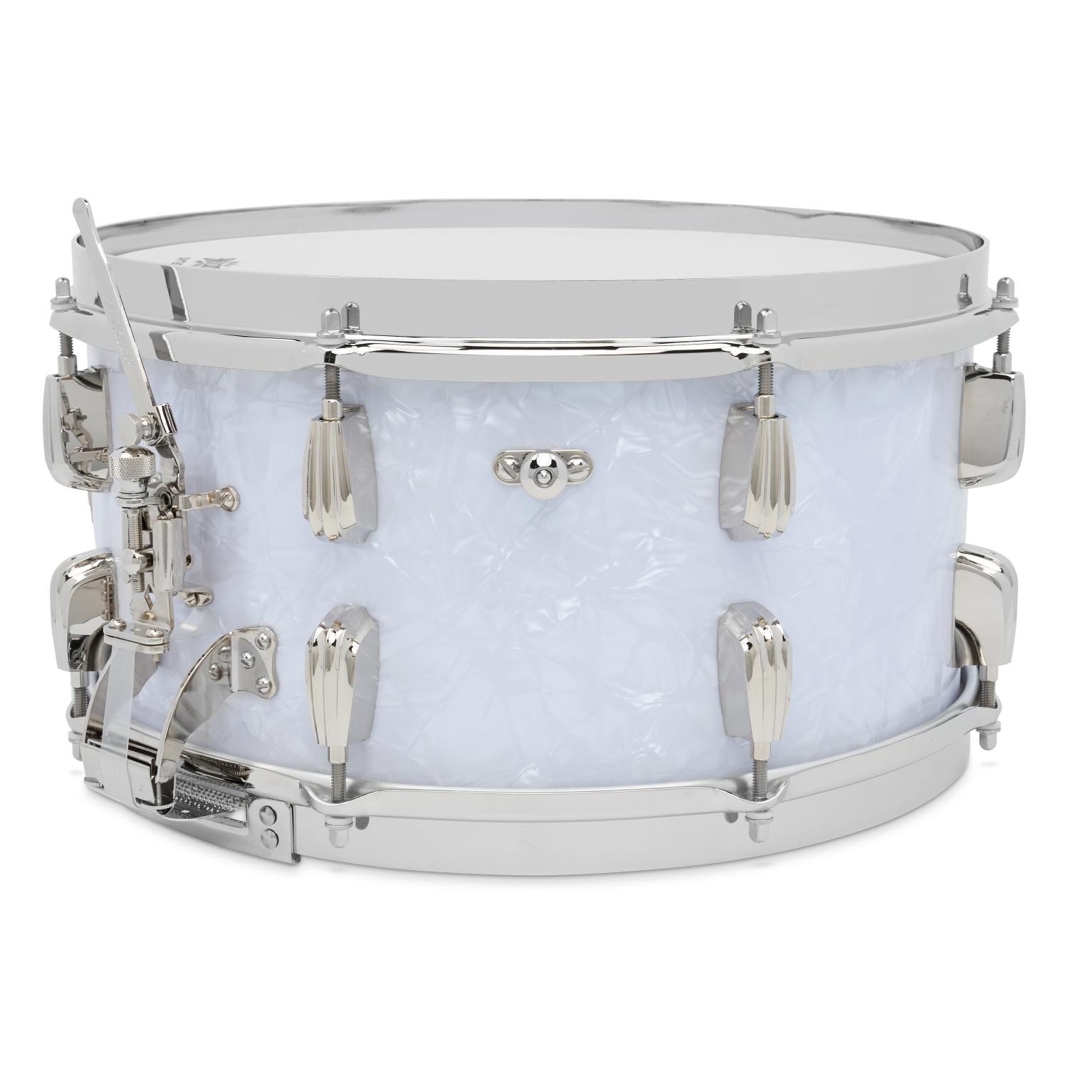 Slingerland Solid Maple Radio King Snare Drum 14x7 White Marine Pearl - Drum Center Of Portsmouth