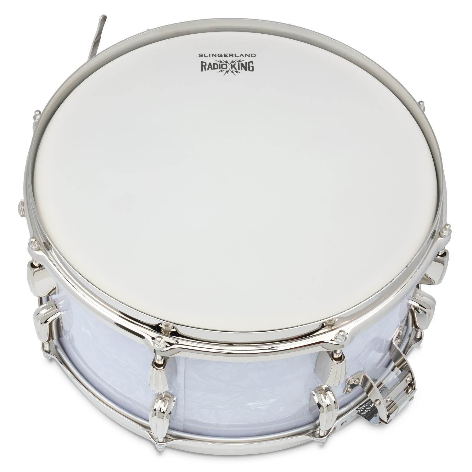 Slingerland Solid Maple Radio King Snare Drum 14x7 White Marine Pearl - Drum Center Of Portsmouth