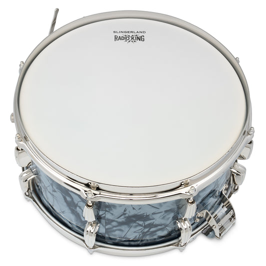 Slingerland Radio King Solid Maple Snare Drum 14x7 Black Diamond Pearl - Drum Center Of Portsmouth