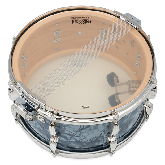 Slingerland Radio King Solid Maple Snare Drum 14x7 Black Diamond Pearl - Drum Center Of Portsmouth