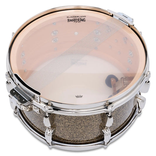 Slingerland Solid Maple Snare Drum 14x7 Gold Glass