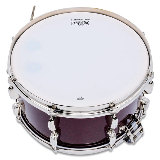 Slingerland Solid Maple Snare Drum 14x7 Maroon Glass