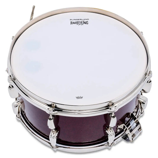 Slingerland Radio King Solid Maple Snare Drum 14x7 Maroon Glass - Drum Center Of Portsmouth