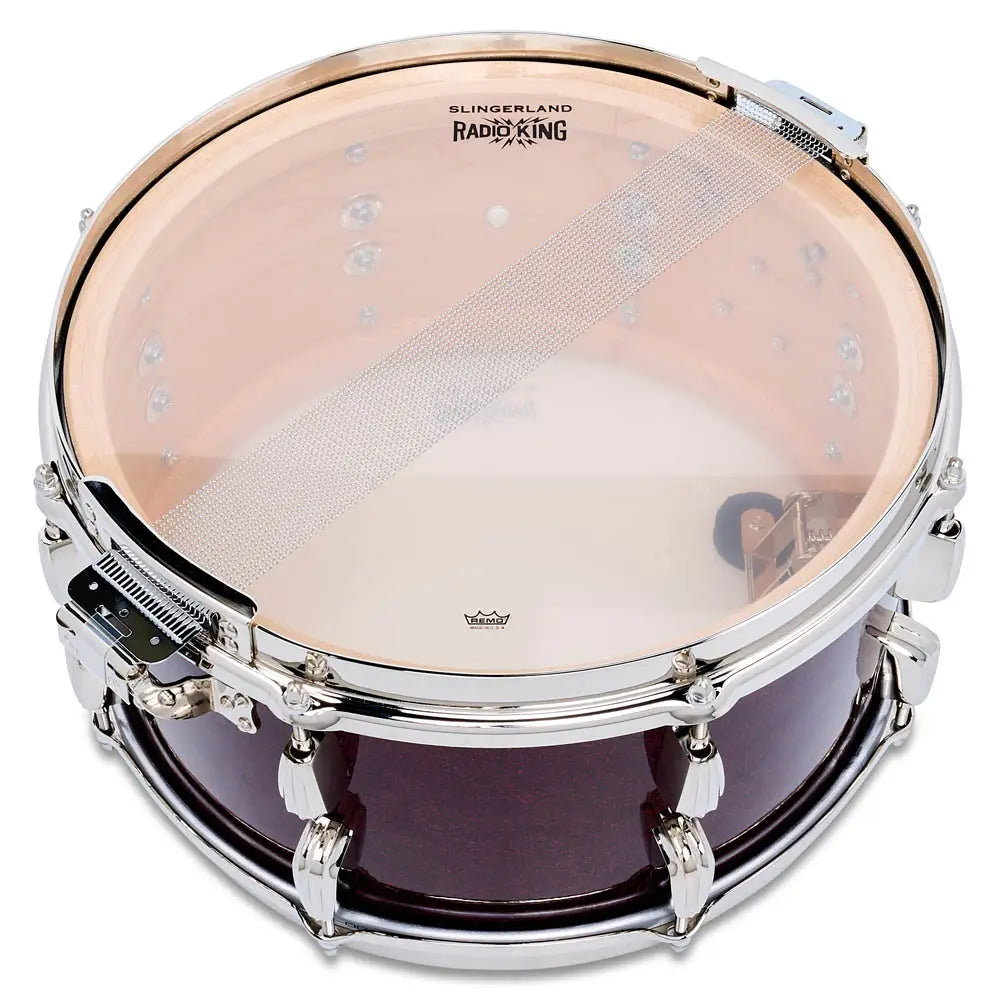 Slingerland Radio King Solid Maple Snare Drum 14x7 Maroon Glass - Drum Center Of Portsmouth