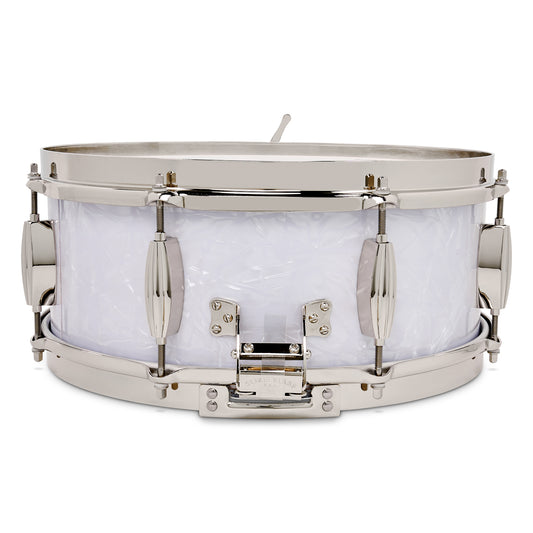 Slingerland Radio King Solid Maple Snare Drum 14x5.5 White Marine Pearl - Drum Center Of Portsmouth