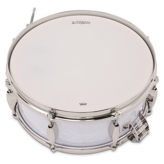 Slingerland Radio King Solid Maple Snare Drum 14x5.5 White Marine Pearl - Drum Center Of Portsmouth