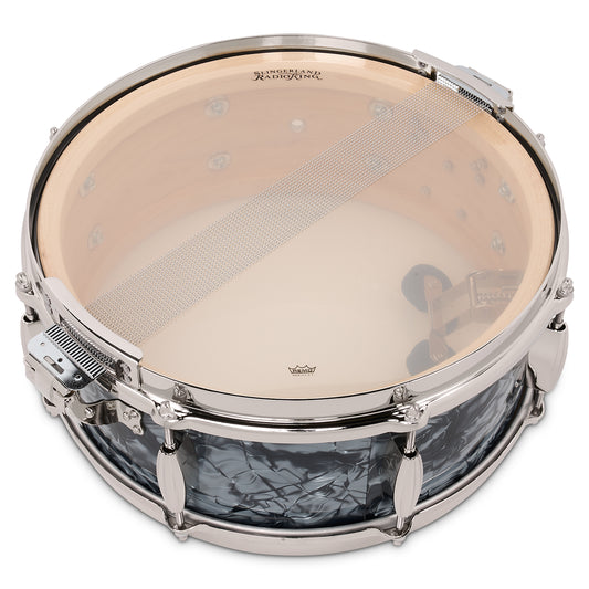 Slingerland Radio King Solid Maple Snare Drum 14x5.5 Black Diamond Pearl - Drum Center Of Portsmouth