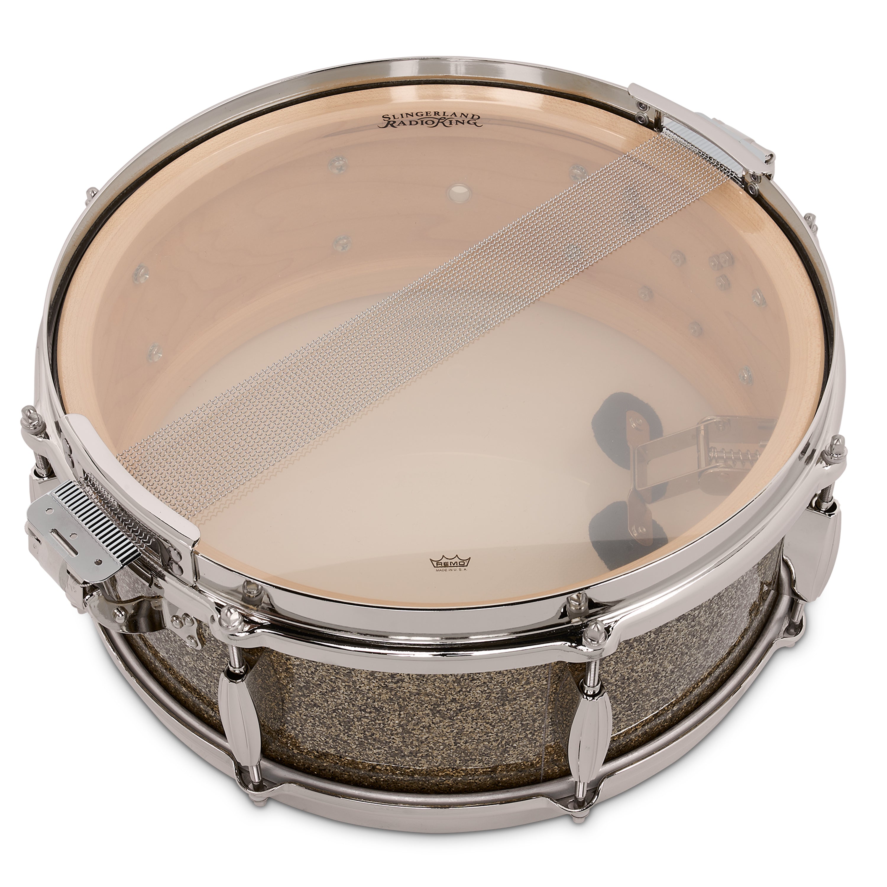 Slingerland Radio King Solid Maple Snare Drum 14x5.5 Gold Glass - Drum Center Of Portsmouth