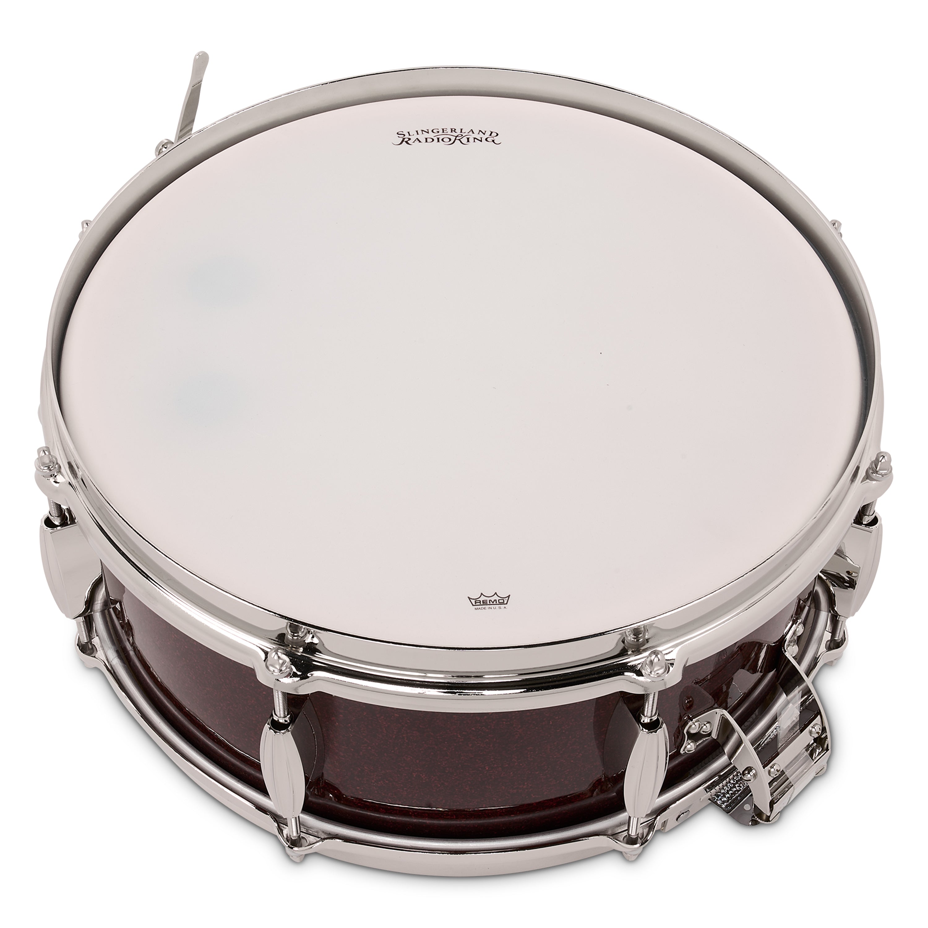 Slingerland Radio King Solid Maple Snare Drum 14x5.5 Maroon Glass - Drum Center Of Portsmouth