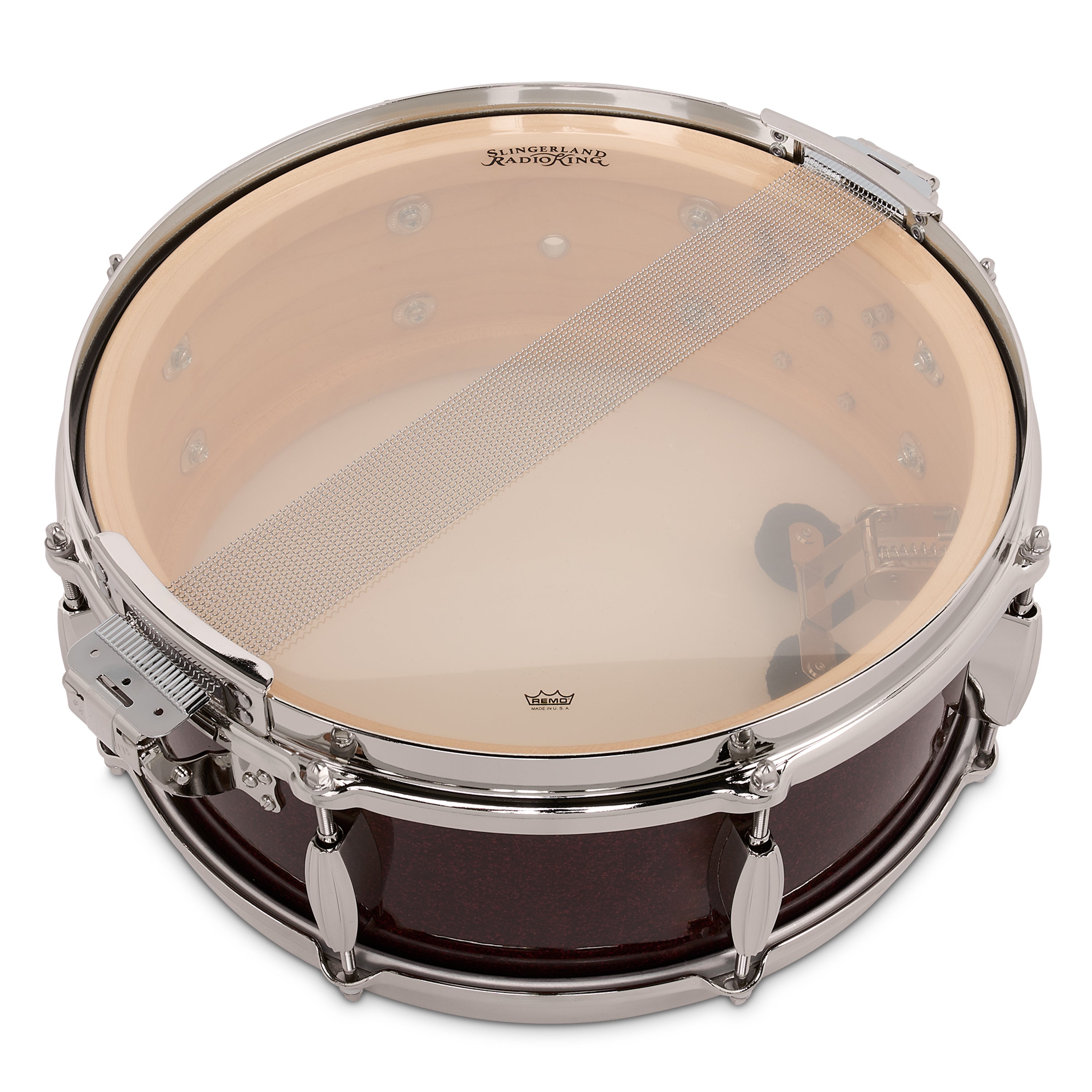 Slingerland Radio King Solid Maple Snare Drum 14x5.5 Maroon Glass - Drum Center Of Portsmouth