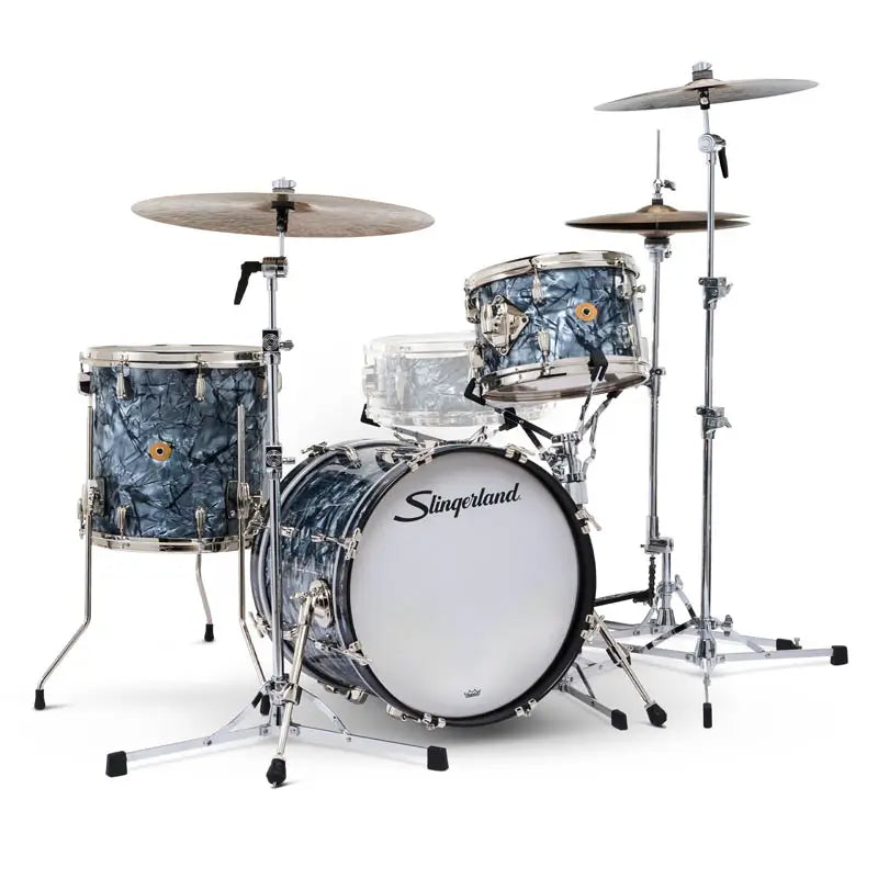 Slingerland Radio King 3pc Drum Set 18/12/14 Black Diamond Pearl
