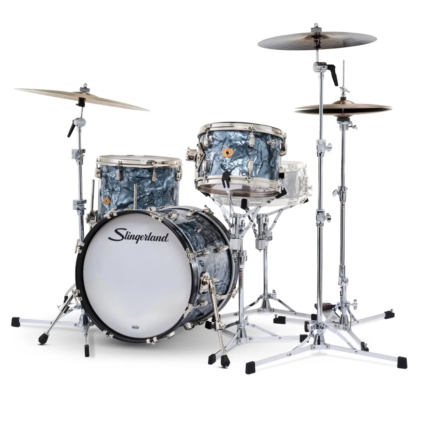 Slingerland Radio King 3pc Drum Set 18/12/14 Black Diamond Pearl